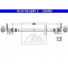 Furtun frana FORD MONDEO GBP PRODUCATOR ATE 83.6118-0281.3 foto