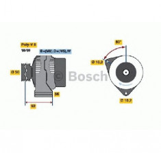 Generator / Alternator MERCEDES-BENZ S CLASS W140 PRODUCATOR BOSCH 0 120 465 004 foto