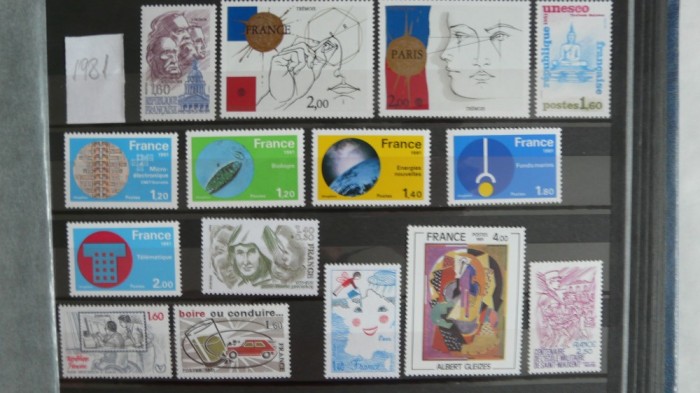 FRANTA 1981 TIMBRE NESTAMPILATE