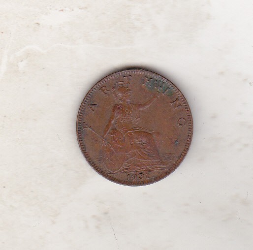 bnk mnd Marea Britanie Anglia farthing 1931