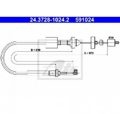 Cablu ambreiaj RENAULT MEGANE I BA0 1 PRODUCATOR ATE 24.3728-1024.2 foto