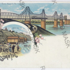 2798 - CONSTANTA, Cernavoda Bridge, Litho - old postcard - unused