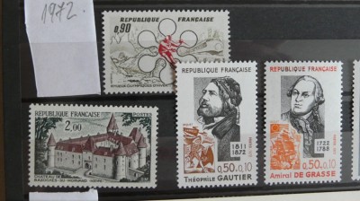 FRANTA 1972 17 TIMBRE NESTAMPILATE foto