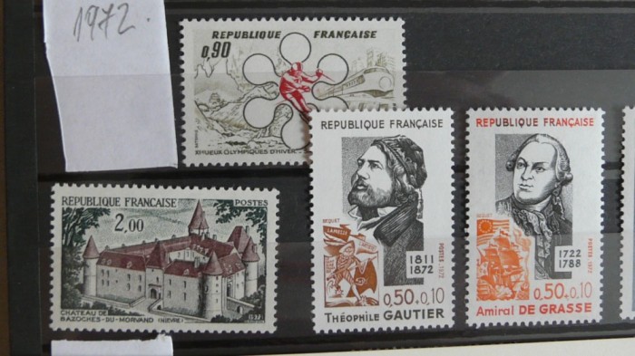 FRANTA 1972 17 TIMBRE NESTAMPILATE