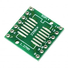 PCB Adaptor SOP14, SSOP14 &amp;amp;#x219;i TSSOP14 c&amp;amp;#259;tre DIP foto