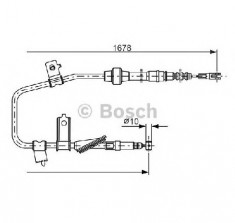 Cablu, frana de parcare ROVER 200 hatchback XW PRODUCATOR BOSCH 1 987 477 736 foto