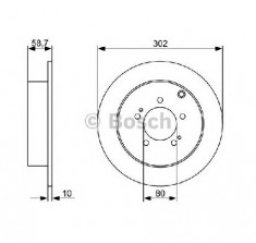 Disc frana MITSUBISHI OUTLANDER II CW W PRODUCATOR BOSCH 0 986 479 318 foto