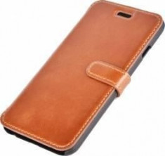 Book Case Tellur pentru Nokia Lumia 530, Leather, Brown foto