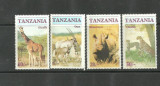 Tanzania 1986 - ANIMALE SALBATICE DIN AFRICA, serie nestampilata, AC4, Nestampilat