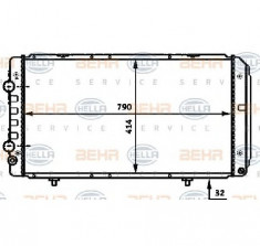 Radiator, racire motor FIAT DUCATO caroserie 250 PRODUCATOR HELLA 8MK 376 717-281 foto