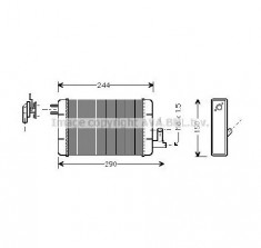 Schimbator caldura, incalzire habitaclu ALFA ROMEO GTV 116 PRODUCATOR AVA QUALITY COOLING FT6091 foto