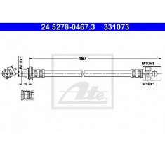 Furtun frana NISSAN TERRANO Mk II R20 PRODUCATOR ATE 24.5278-0467.3 foto