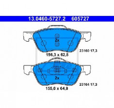 set placute frana,frana disc NISSAN PRIMERA P11 PRODUCATOR ATE 13.0460-5727.2 foto