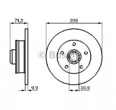 Disc frana VW PASSAT 3A2 35I PRODUCATOR BOSCH 0 986 478 332 foto