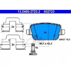 set placute frana,frana disc FORD MONDEO IV Turnier BA7 PRODUCATOR ATE 13.0460-2723.2 foto