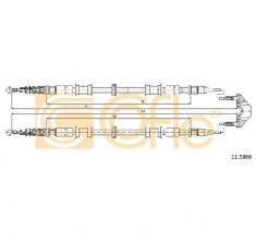 Cablu, frana de parcare OPEL ZAFIRA A F75 PRODUCATOR COFLE 11.5866 foto