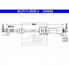 Furtun frana PEUGEOT 406 8B PRODUCATOR ATE 24.5111-0535.3 foto