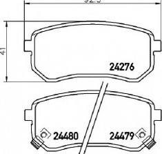 set placute frana,frana disc KIA PICANTO TA PRODUCATOR HELLA 8DB 355 006-581 foto