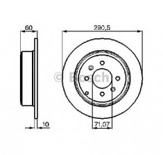 Disc frana PEUGEOT 406 8B PRODUCATOR BOSCH 0 986 478 877 foto