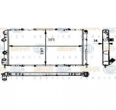 Radiator, racire motor RENAULT MEGANE I BA0 1 PRODUCATOR HELLA 8MK 376 715-531 foto