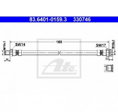 Furtun frana ALFA ROMEO 155 167 PRODUCATOR ATE 83.6401-0159.3 foto