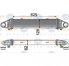 Intercooler, compresor MERCEDES-BENZ C CLASS T Model S204 PRODUCATOR HELLA 8ML 376 777-091 foto