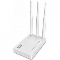 Router wireless NETIS WF2409E, 300Mbps, 3 antene fixe 5dBi, alb foto