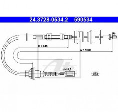 Cablu ambreiaj FIAT DUCATO bus 230 PRODUCATOR ATE 24.3728-0534.2 foto