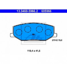 set placute frana,frana disc SUZUKI SAMURAI SJ PRODUCATOR ATE 13.0460-5966.2 foto