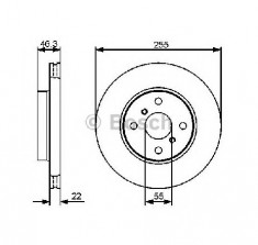 Disc frana TOYOTA YARIS VITZ NHP13 NSP13 NCP13 KSP13 NLP13 PRODUCATOR BOSCH 0 986 479 430 foto