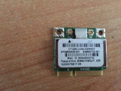 wireless Hp G72 seria 1000 A125, A153 foto