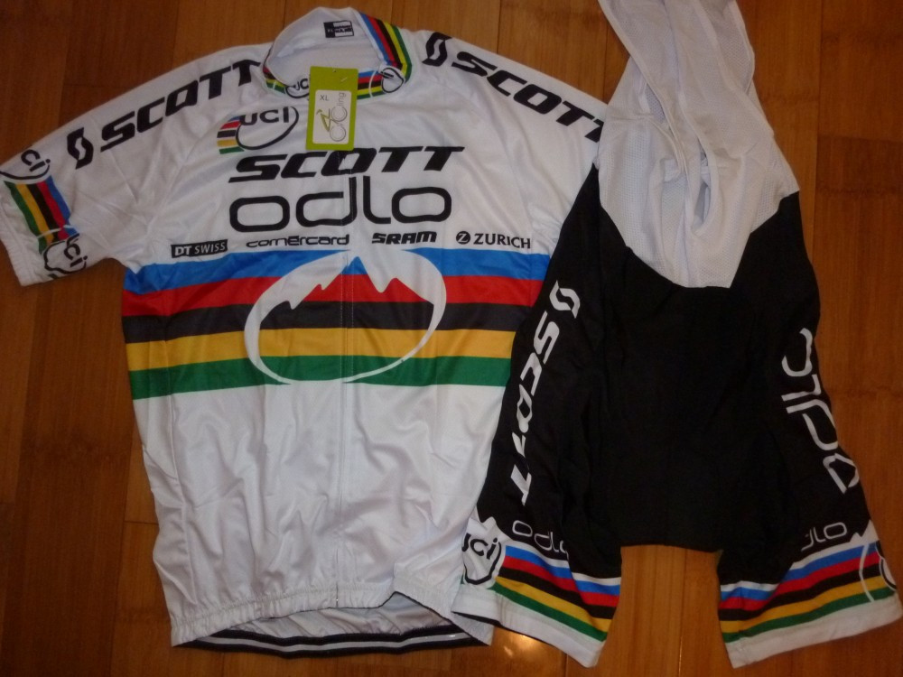 Echipament ciclism complet Scott Odlo Nino Schurter World set pantaloni  tricou, Tricouri | Okazii.ro