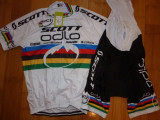 Echipament ciclism complet Scott Odlo Nino Schurter World set pantaloni tricou, Tricouri