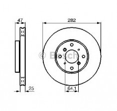 Disc frana HONDA ACCORD Mk VII CG CK PRODUCATOR BOSCH 0 986 478 982 foto