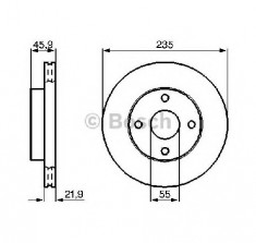 Disc frana MAZDA 323 C Mk V BA PRODUCATOR BOSCH 0 986 478 787 foto