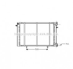 Radiator, racire motor RENAULT TRAFIC bus TXW PRODUCATOR AVA QUALITY COOLING RT2239 foto