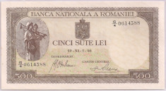 Bancnota 500 Lei 1940 (noiembrie) Unc ! foto