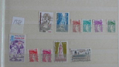 FRANTA 1978 DIVERSE TIMBRE STAMPILATE foto