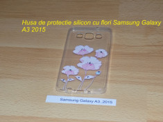 Husa de protectie silicon cu flori Samsung Galaxy A3 2015 foto