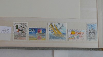 FRANTA 1993 TIMBRE STAMPILATE foto
