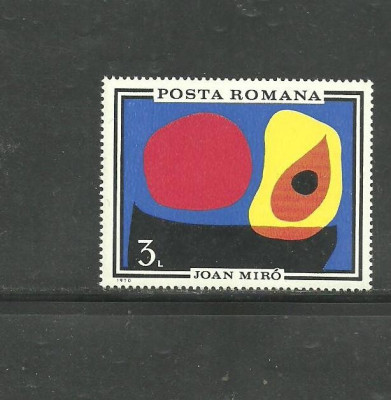 Romania 1970 - PICTURA JOAN MIRO, timbru nestampilat, T16 foto