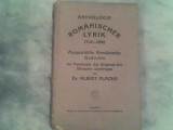 Antologie Romanischer lyrik 1740-1900-ins deutsche ubertragen von dr.A.Flachs, Alta editura