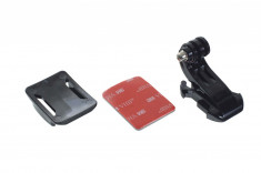 Prindere quick-release adeziva curbata cu adaptor quick-release compatibil J-Hook pentru GoPro Hero 1 Hero 2 Hero 3 Hero 3+ Hero 4 Hero 5 foto