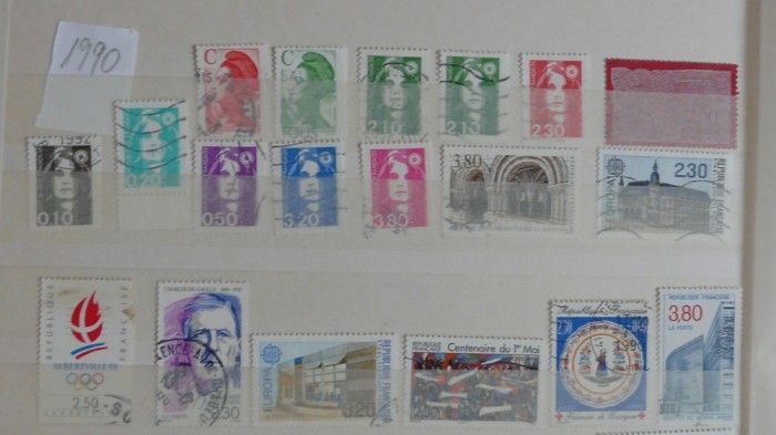 FRANTA 1990 DIVERSE TIMBRE STAMPILATE