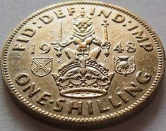 Moneda 1 Shilling - Marea Britanie / ANGLIA, anul 1948 *cod 3168 foto