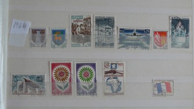FRANTA 1964 DIVERSE TIMBRE STAMPILATE foto