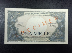 Specimen 1000 lei 1941 UNC Rar!!!!!! foto