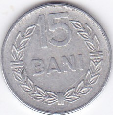 Moneda Romania ( R.S.R. ) 15 Bani 1975 - KM#93a VF foto