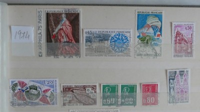 FRANTA 1974 DIVERSE TIMBRE STAMPILATE foto