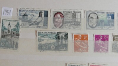 FRANTA 1957 TIMBRE STAMPILATE foto